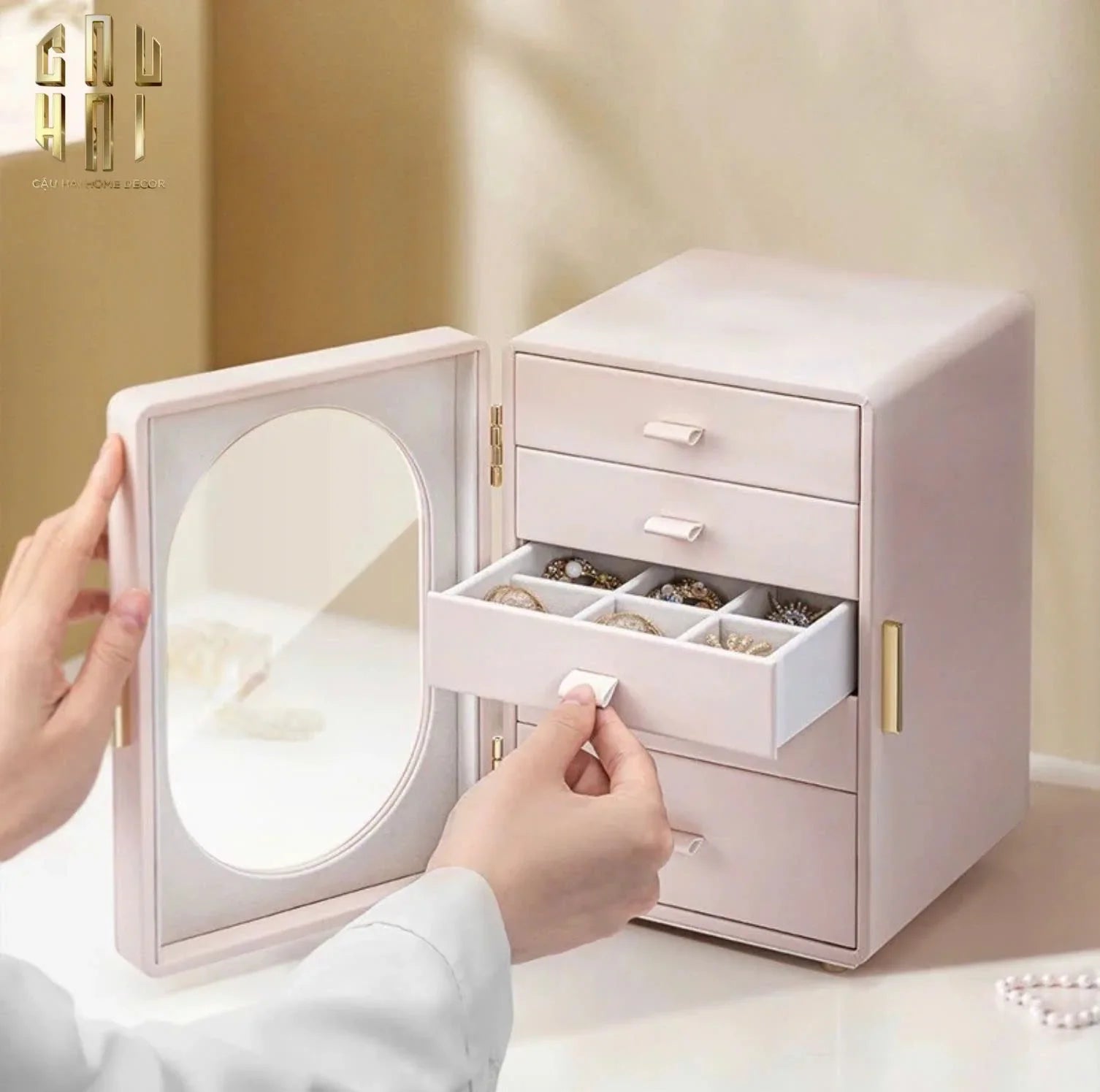 HAUTE FOLIE - HỘP TRANG SỨC JEWELRY PENTA - CLOSET-CẬU HAI HOME DECOR