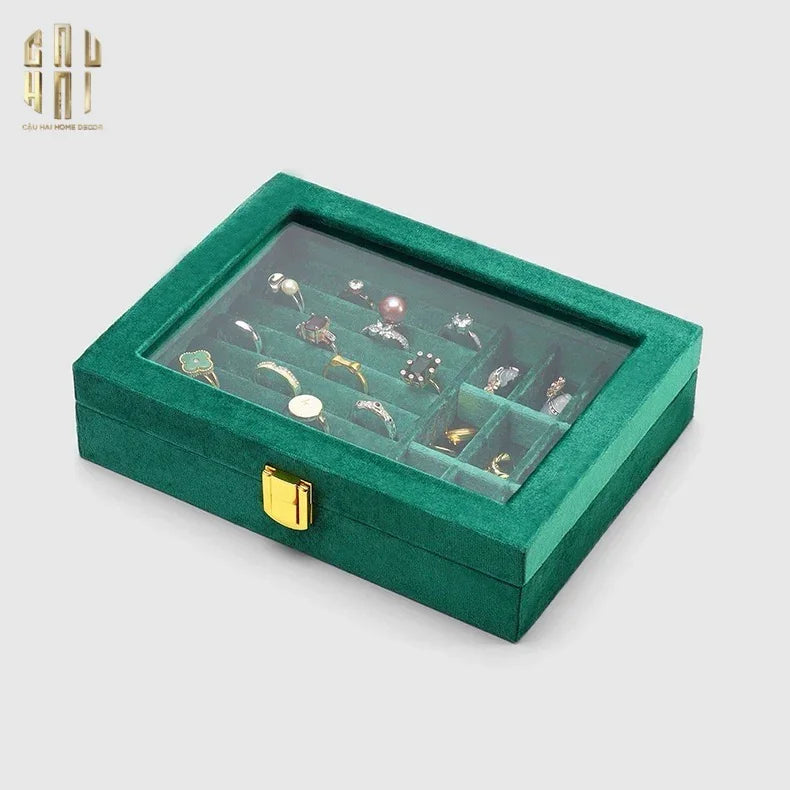 HAUTE FOLIE -HỘP TRANG SỨC NHUNG LUXURY VELVET JADE-CẬU HAI HOME DECOR