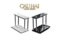 maison-couture-ke-da-marble-2-tang-acrylic-column-gabriel-double-tier-cau-hai-home-decor - CẬU HAI HOME DECOR