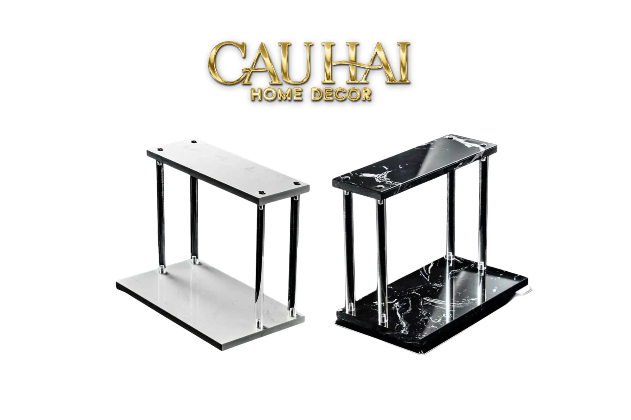 maison-couture-ke-da-marble-2-tang-acrylic-column-gabriel-double-tier-cau-hai-home-decor - CẬU HAI HOME DECOR