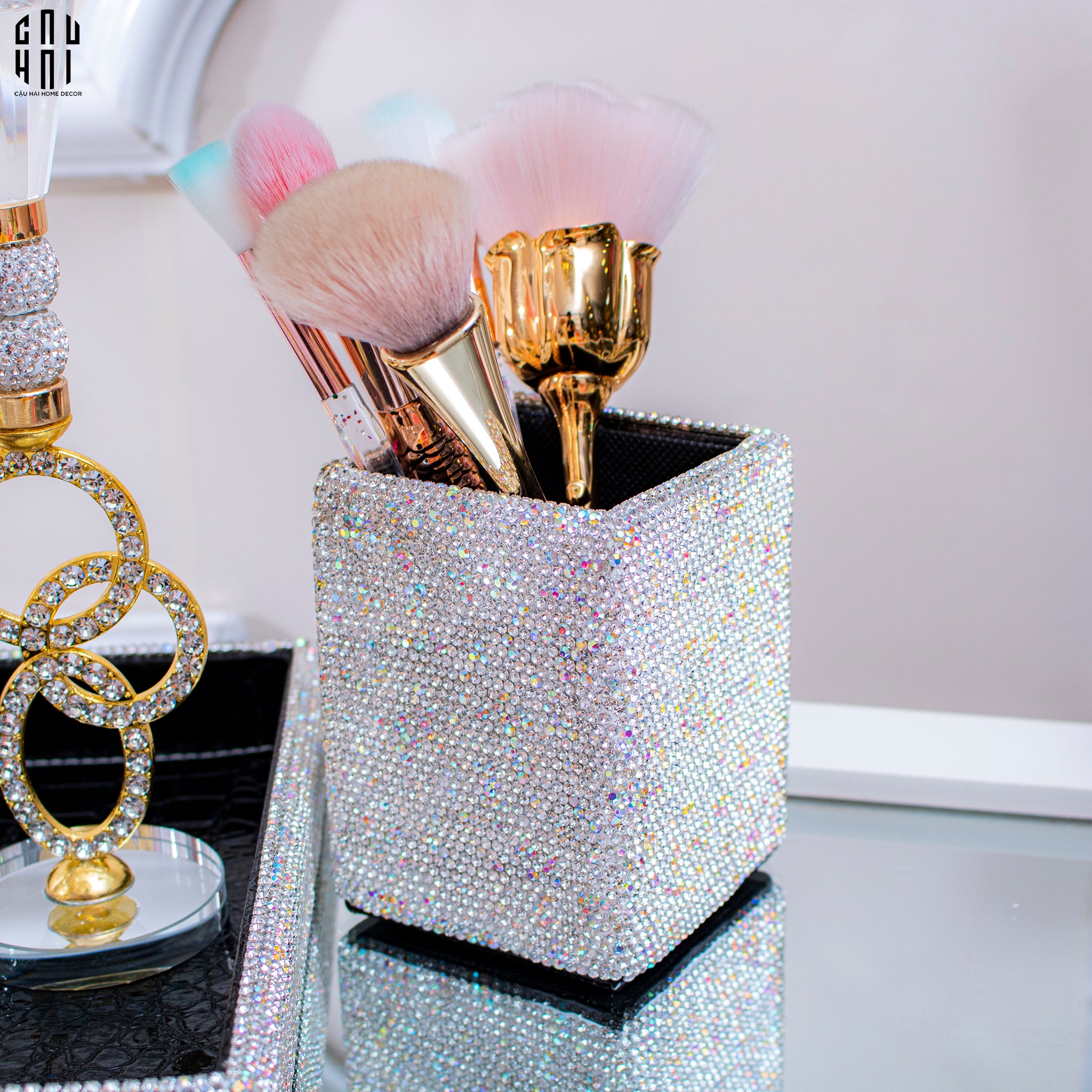 Haute Folie - Khay Da Cao Cấp Croco Diamond Bling Bling Up