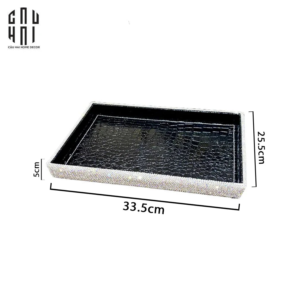 Haute Folie - Khay Da Cao Cấp Croco Diamond Bling Bling Up-CẬU HAI HOME DECOR