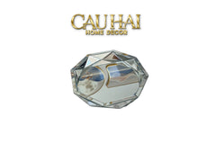 Haute Folie - Khay Gương Tròn Diamond Facetté Platinum Éclat Decoratives Trays D34-CẬU HAI HOME DECOR
