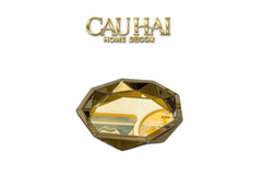 Haute Folie - Khay Gương Tròn Diamond Facetté Soleil Éclat Decoratives Trays D34-CẬU HAI HOME DECOR