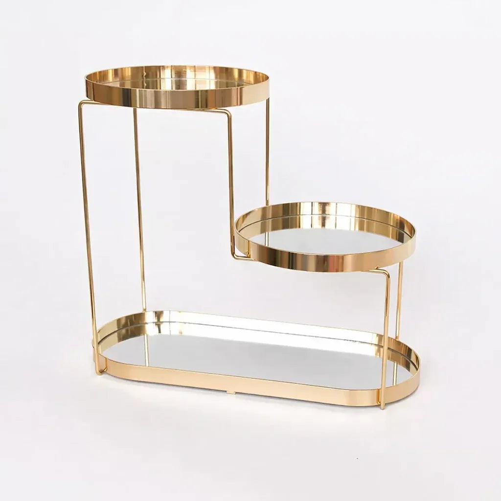 Haute Folie - Khay Kệ Gương Tròn 2 Tầng Bàn Trang Điểm - New Oracle Beauty Mirror Trays-KHAY TRANG TRÍ-CẬU HAI HOME DECOR
