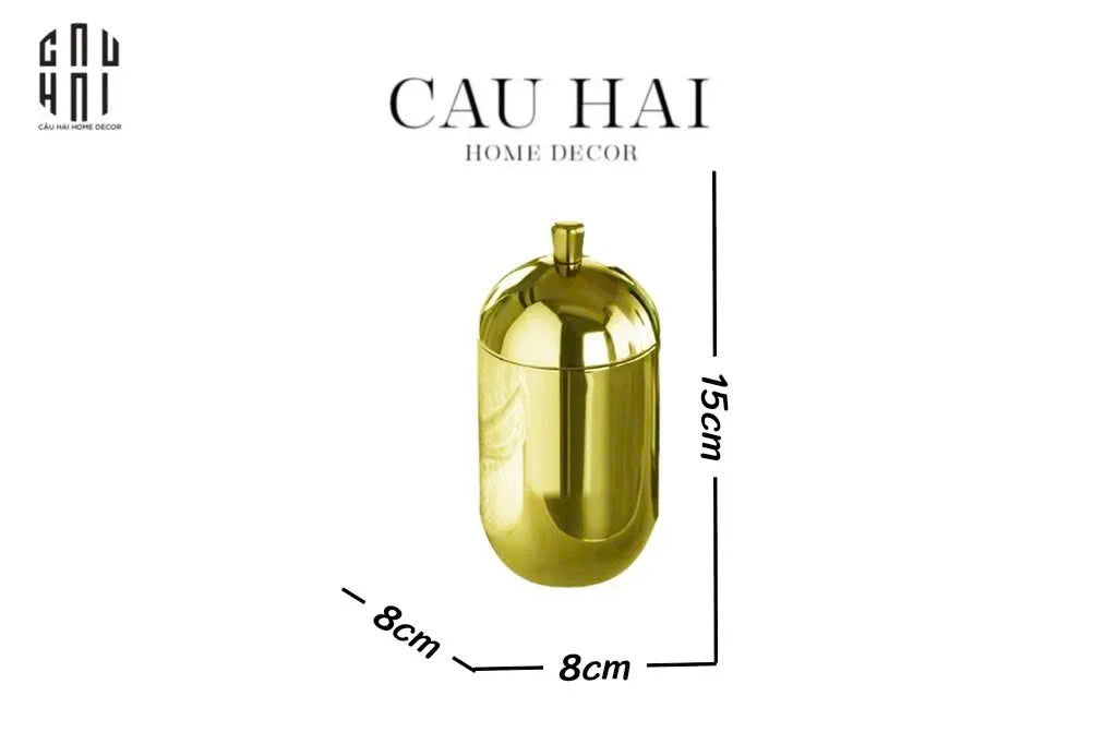 Haute Folie - Lọ Bông Tẩy Trang Flawless Gold-CẬU HAI HOME DECOR
