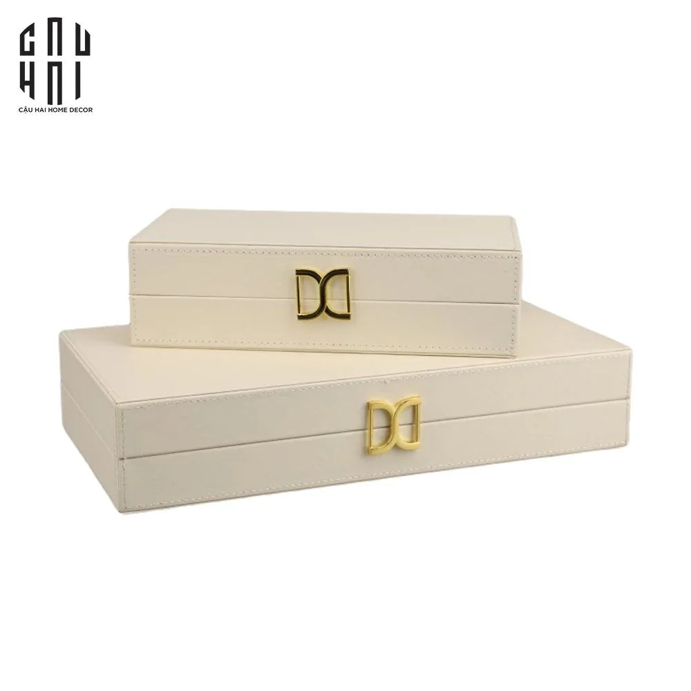 Haute Folie - Set 2 Hộp Trang Sức Da D'Ivoire Delight 12x16 18x36-CẬU HAI HOME DECOR