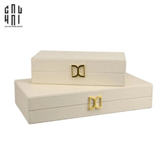 Haute Folie - Set 2 Hộp Trang Sức Da D'Ivoire Delight 12x16 18x36-CẬU HAI HOME DECOR