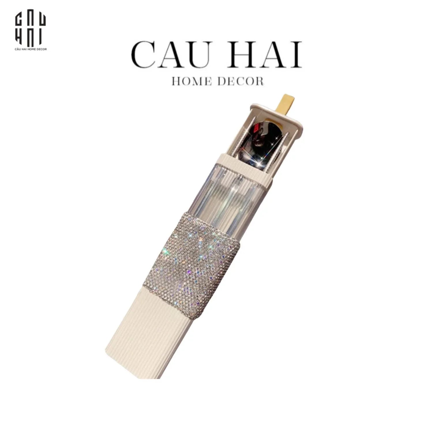 Haute Folie - Set Đũa Muỗng Cá Nhân - Diamond Bling Bling On The Go Cutlery Set 3pcs 5x20-CẬU HAI HOME DECOR