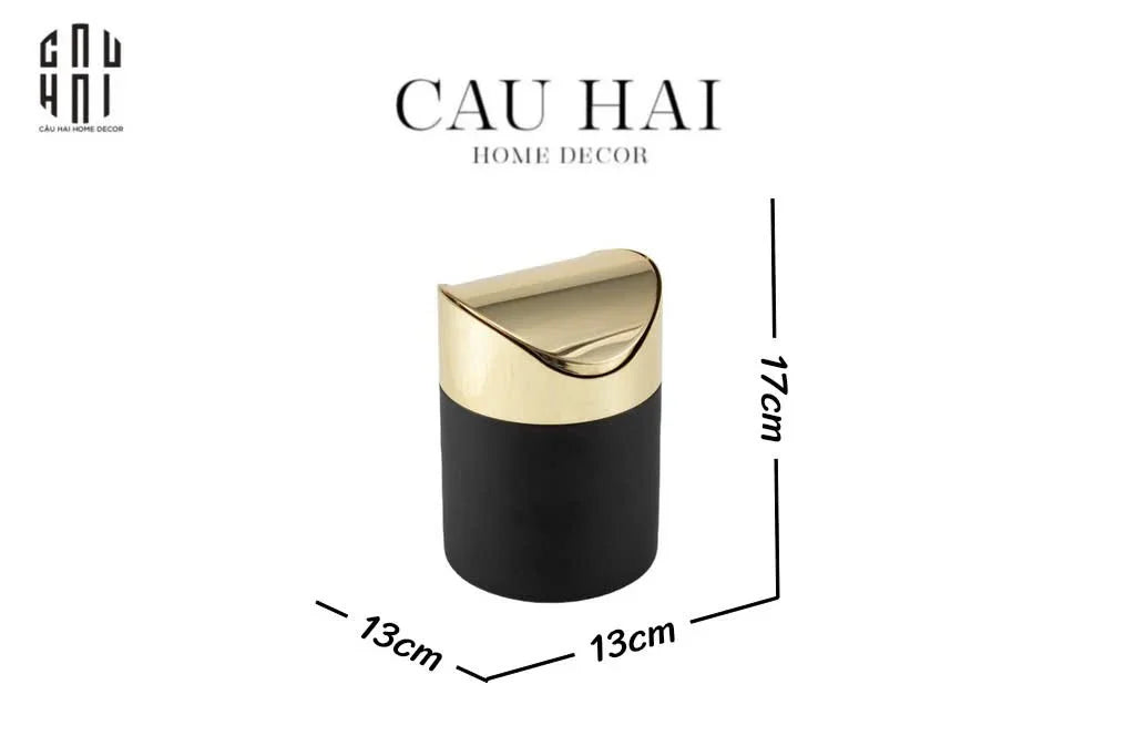 HAUTE FOLIE - THÙNG RÁC MINI 4MAKE UP NOIR-CẬU HAI HOME DECOR