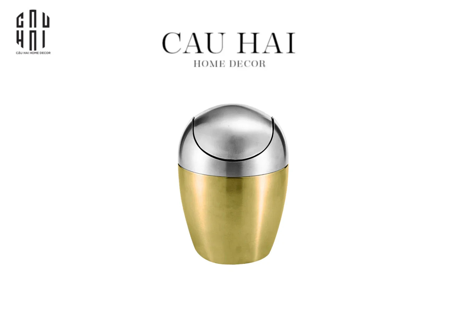 HAUTE FOLIE -THÙNG RÁC MINI PLATINUM EGG-CẬU HAI HOME DECOR