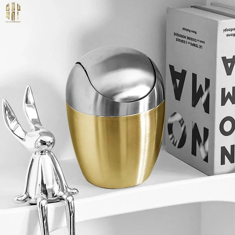 HAUTE FOLIE -THÙNG RÁC MINI PLATINUM EGG-CẬU HAI HOME DECOR