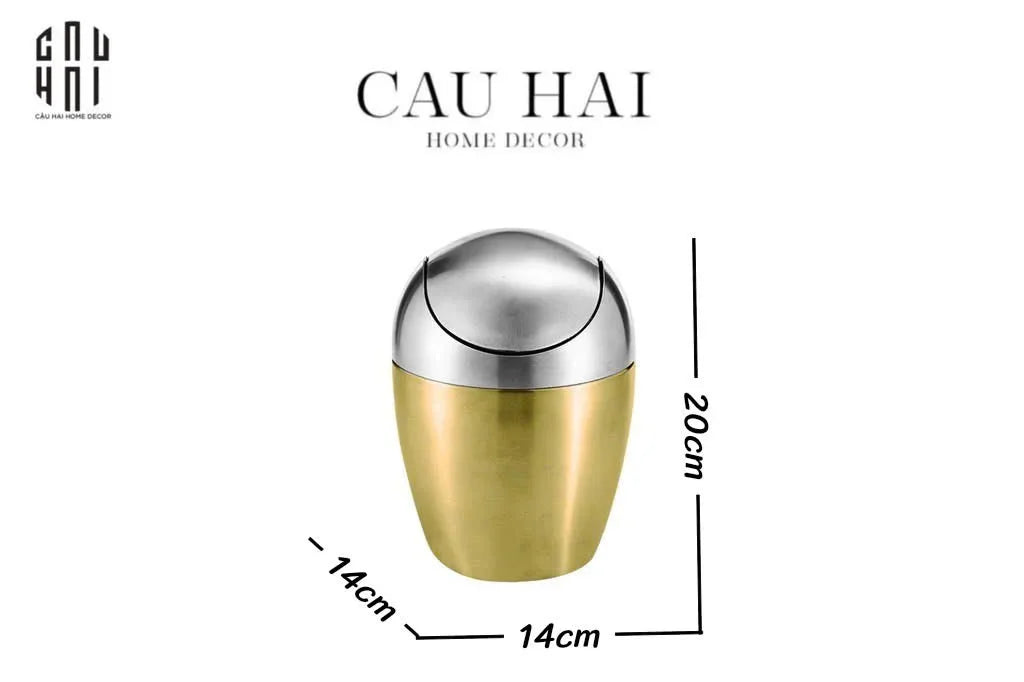 HAUTE FOLIE -THÙNG RÁC MINI PLATINUM EGG-CẬU HAI HOME DECOR