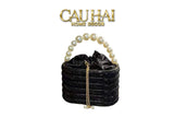 Haute Folie - Túi Handbag Full Kim Cương Đen- Perle Savoir Aterlier Diamond Pavé Haute Décor Object-TÚI XÁCH & VÍ TRANG TRÍ-CẬU HAI HOME DECOR