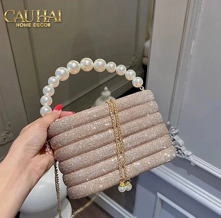 Haute Folie - Túi Handbag Full Kim Cương - Perle Éclat Diamond Pavé Haute Décor Object-CẬU HAI HOME DECOR