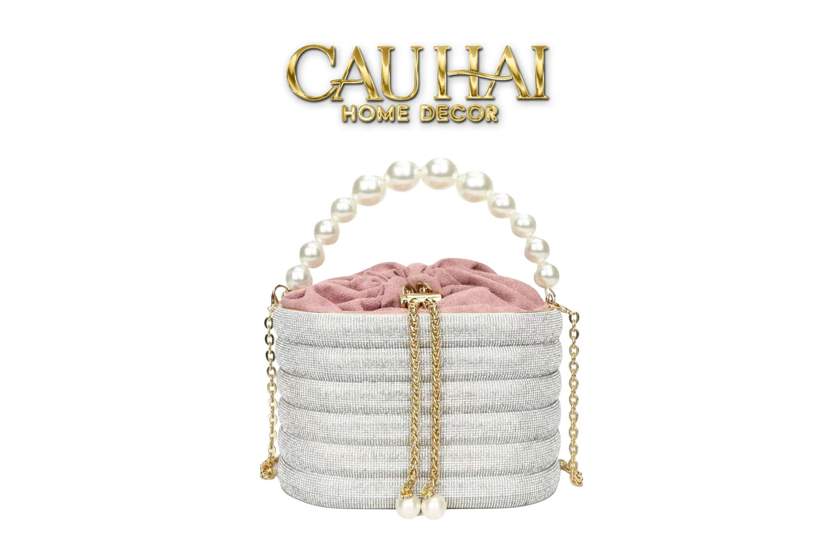Haute Folie - Túi Handbag Full Kim Cương - Perle Éclat Diamond Pavé Haute Décor Object-TÚI XÁCH & VÍ TRANG TRÍ-CẬU HAI HOME DECOR