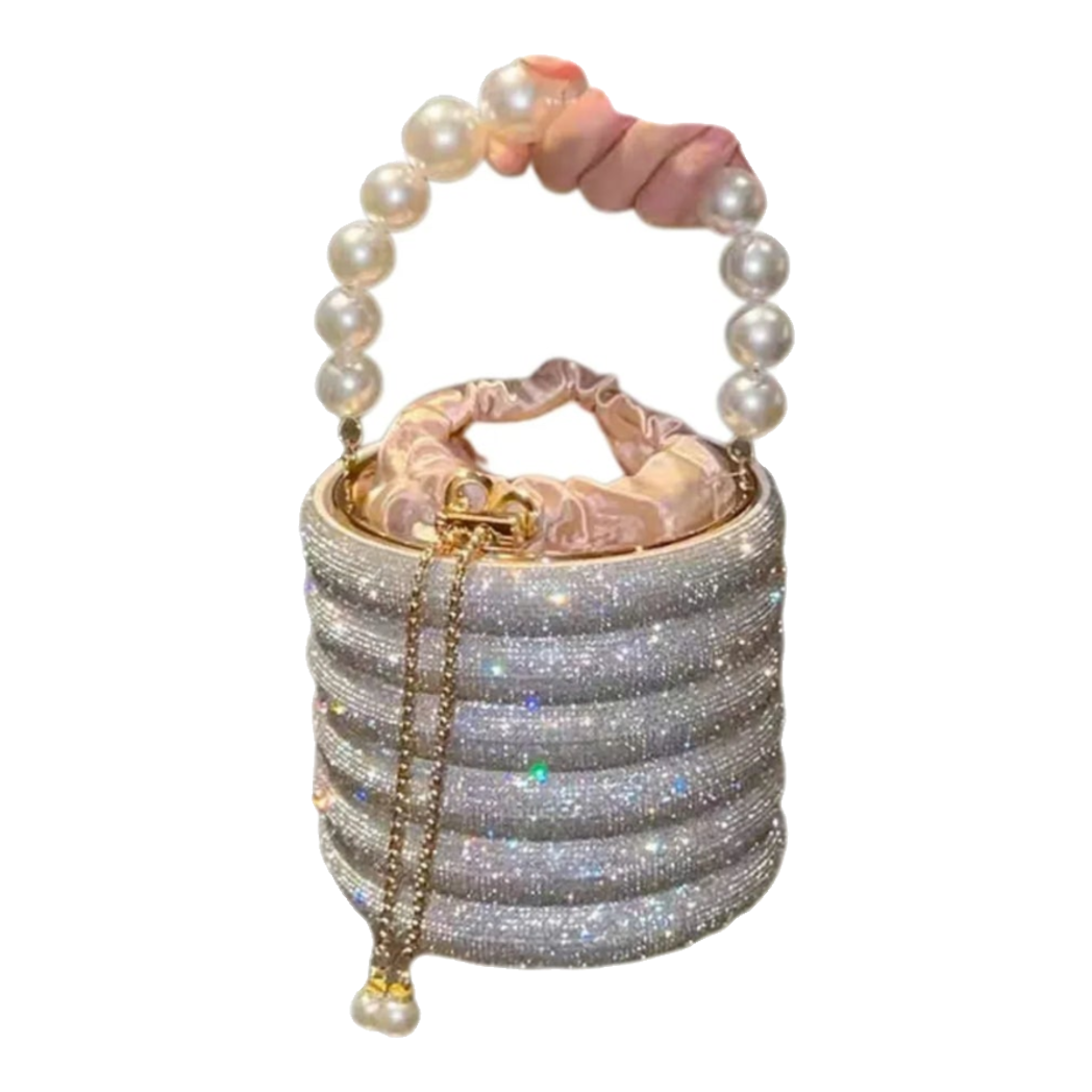 Haute Folie - Clutch Kim Cương Cylinder - Perle Noire Diamond Pavé Haute Décor Object