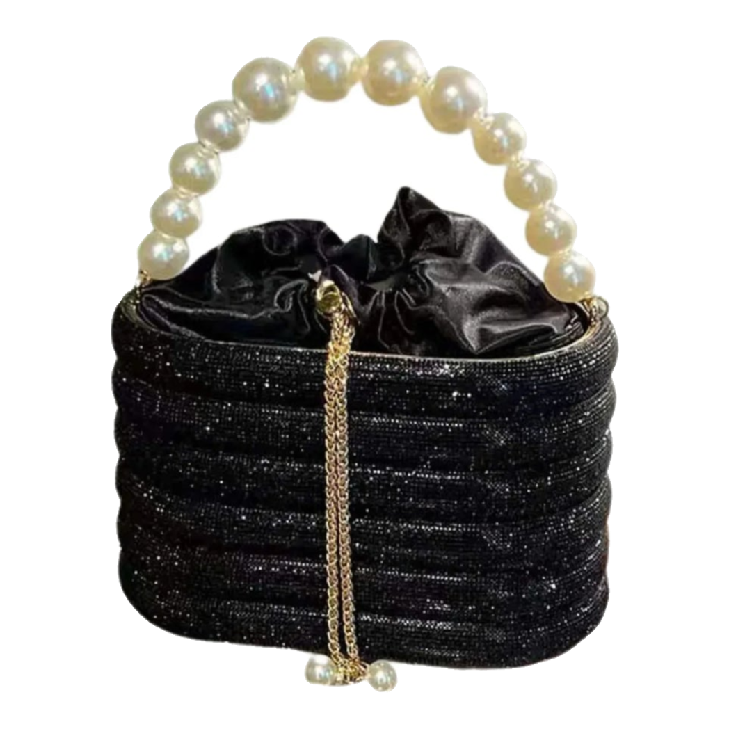 Haute Folie - Túi Handbag Full Kim Cương Đen- Perle Savoir Aterlier Diamond Pavé Haute Décor Object