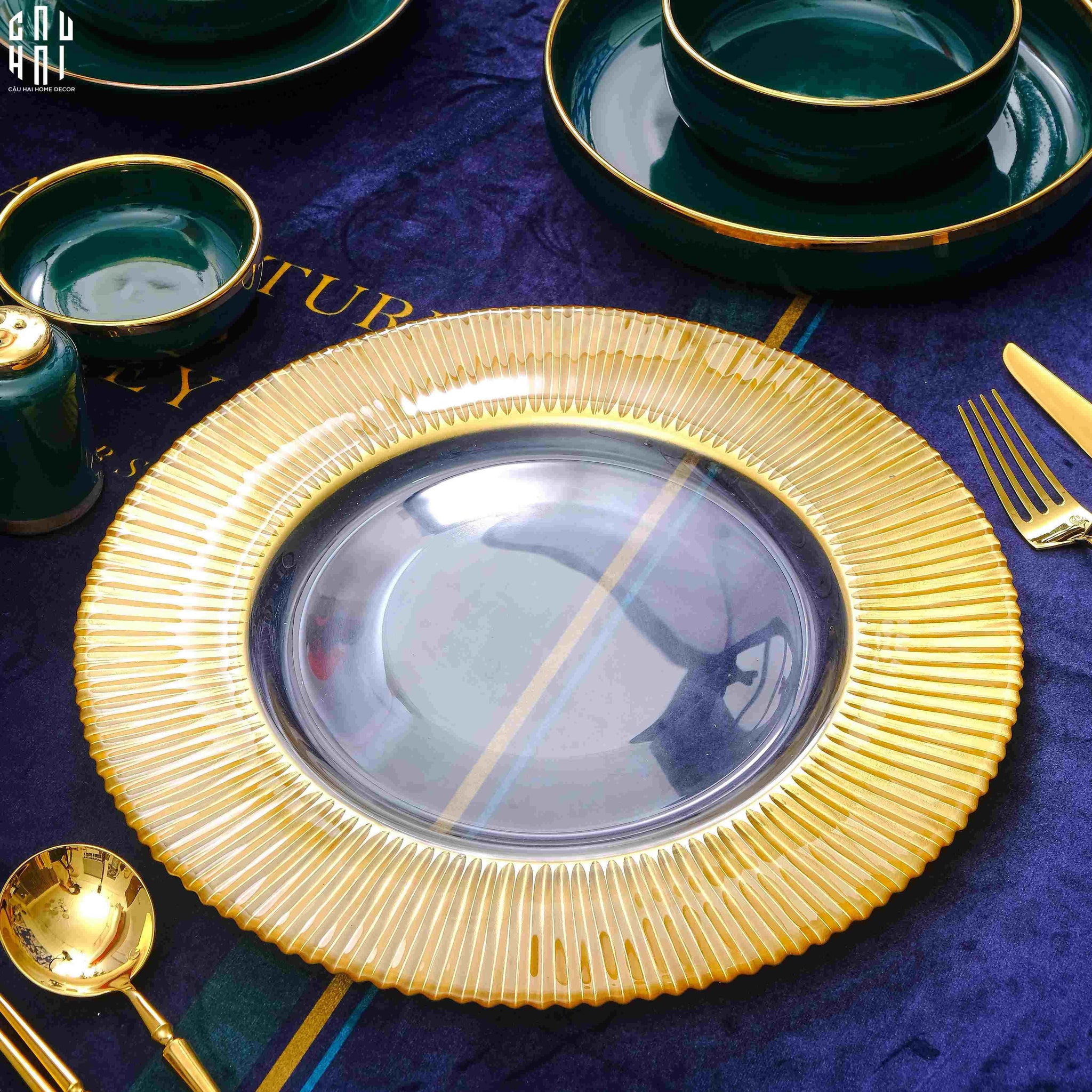 HERA DINNER FLAT PLATE 33CM SS25-CẬU HAI HOME DECOR