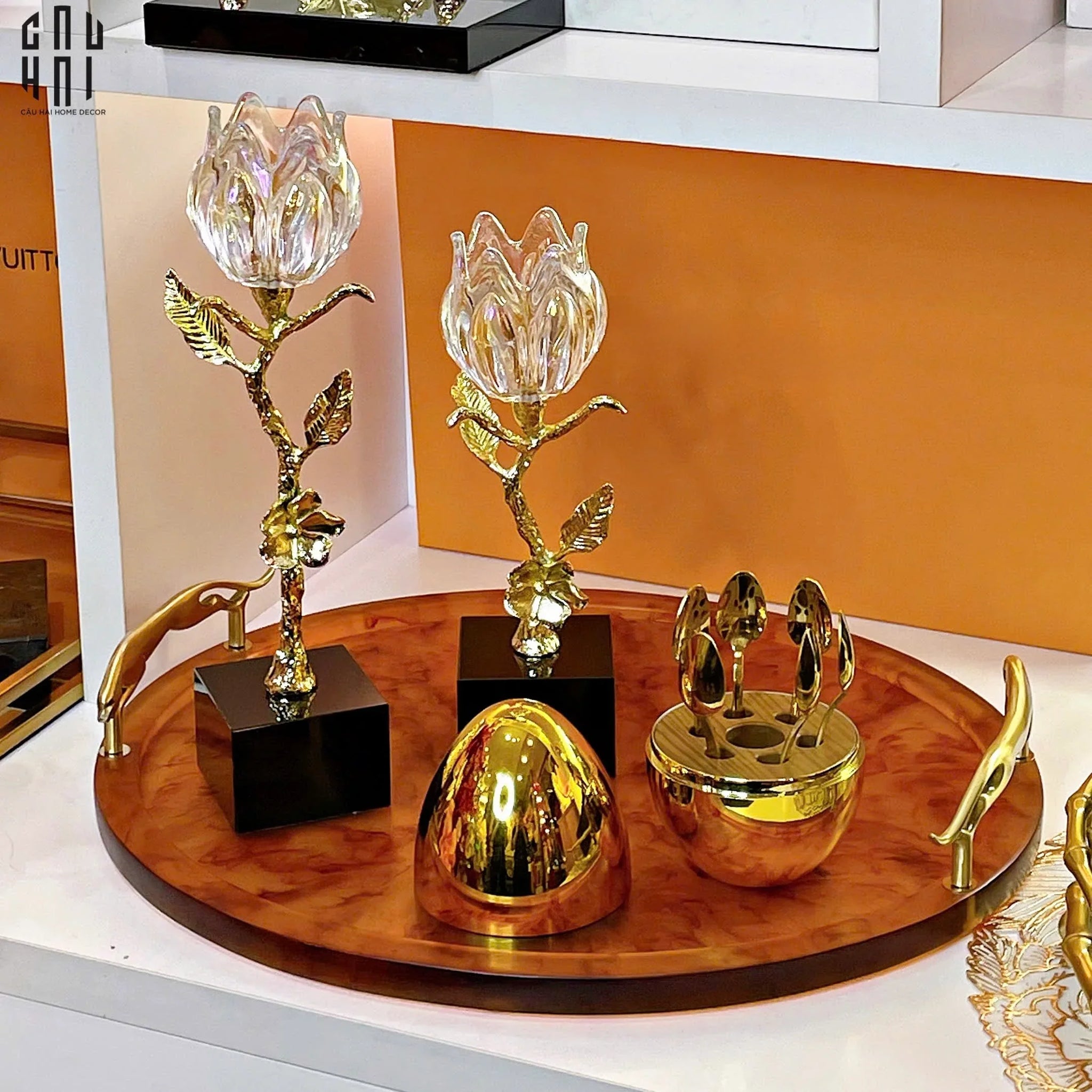 HOME COUTRE - KHAY HỔ PHÁCH AMBER ROAR S43-CẬU HAI HOME DECOR