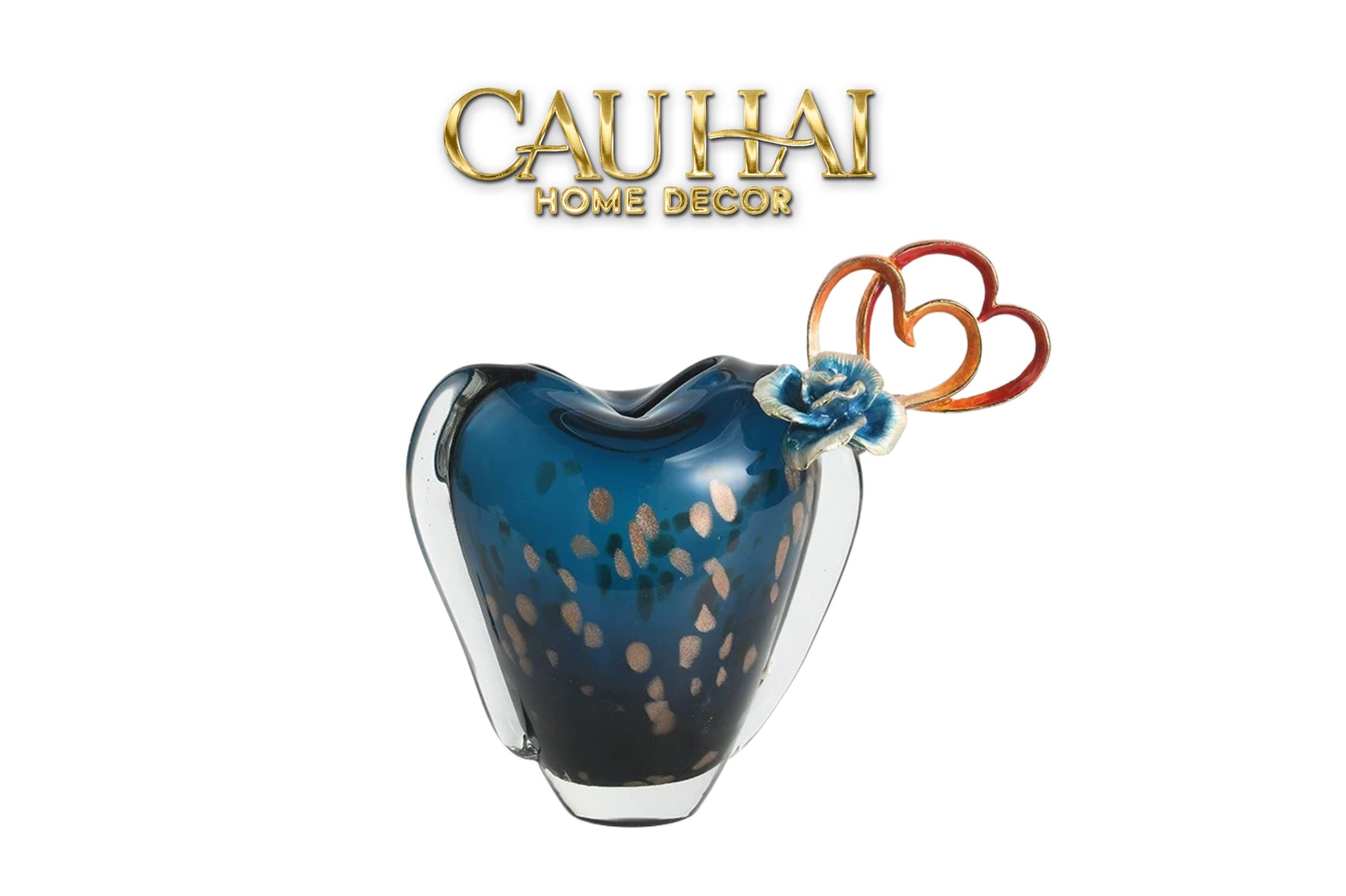 Home Couture - Bình Hoa Aqua Crystal D’Amour H23 - CẬU HAI HOME DECOR