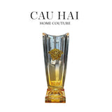 HOME COUTURE - BÌNH HOA CRYSTAL CHAMPAGE MEDUSA H36-CẬU HAI HOME DECOR