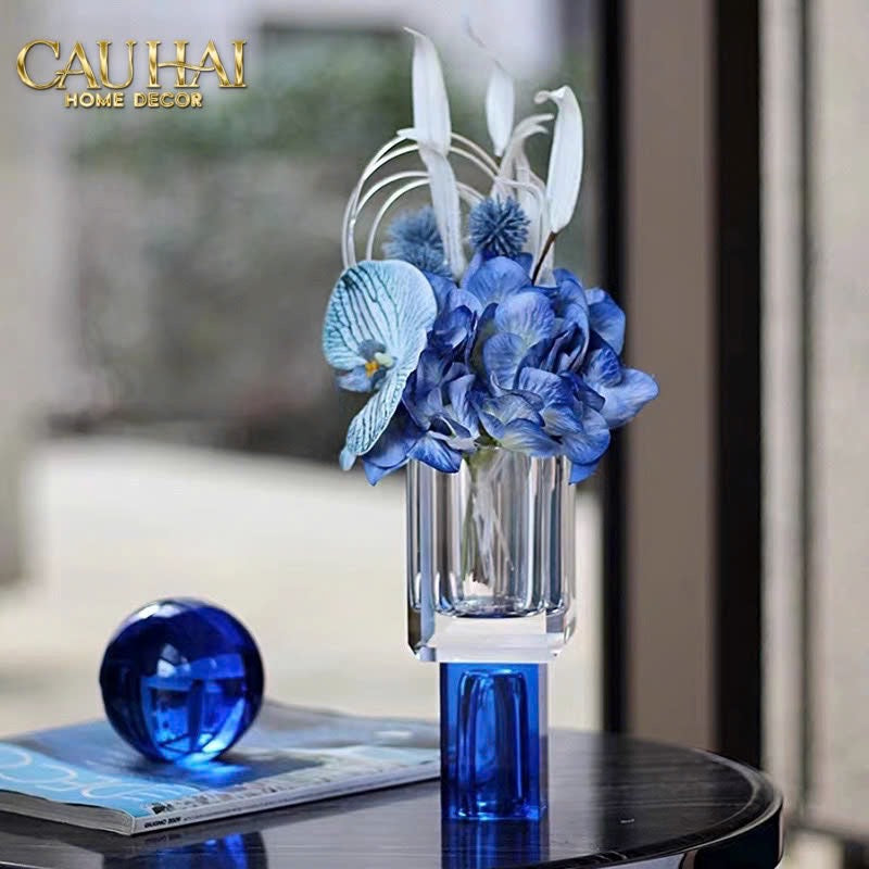 Home Couture - Bình Hoa Pha Lê Atelier Émeraude Crystal Geometric Vessel - CẬU HAI HOME DECOR