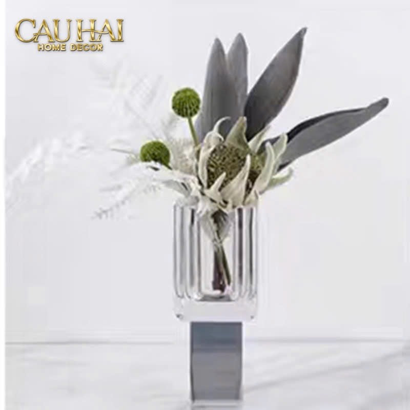 Home Couture - Bình Hoa Pha Lê Atelier Émeraude Crystal Geometric Vessel - CẬU HAI HOME DECOR