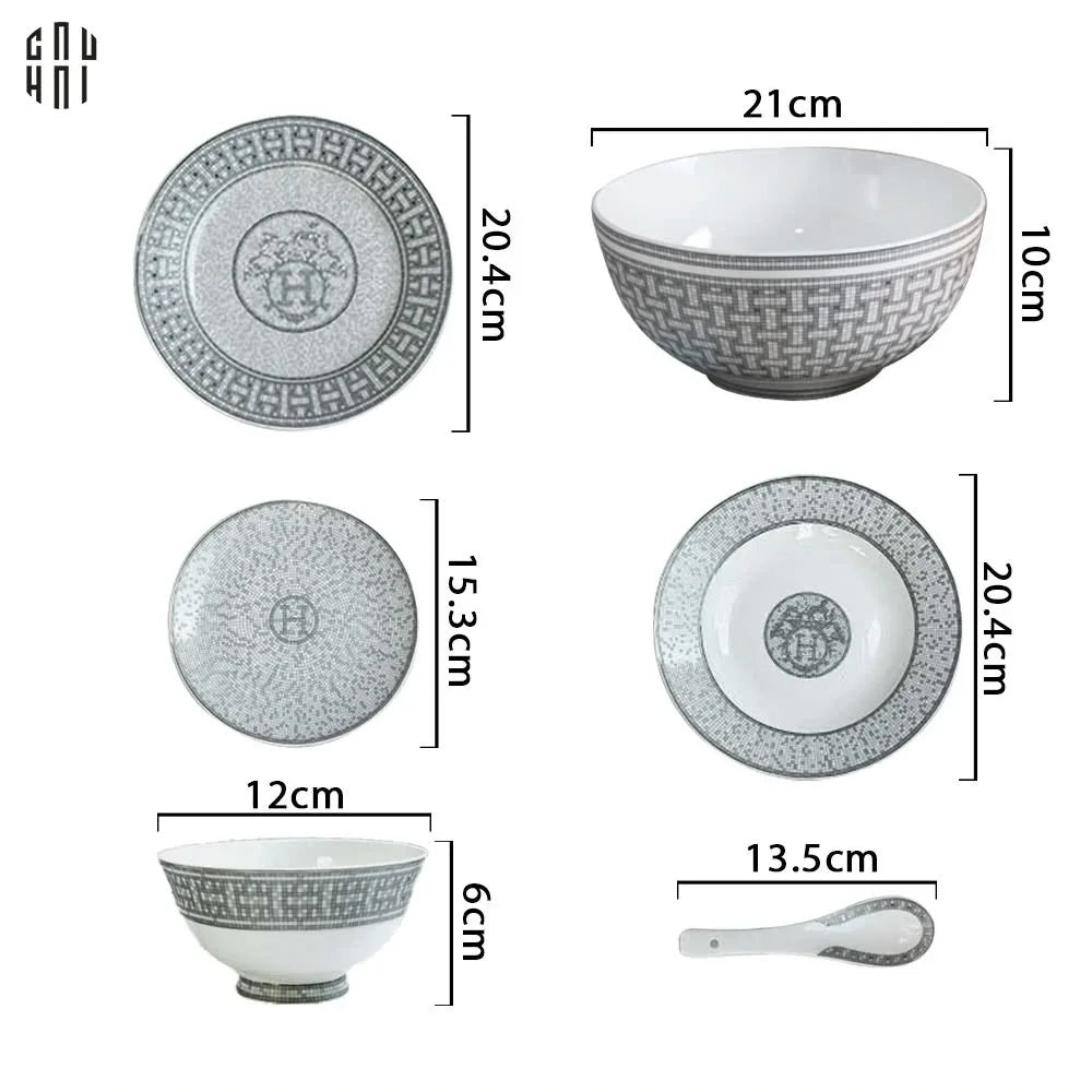 HOME COUTURE - BỘ CHÉN DĨA CAO CẤP LE GRIS D'HÉRITAGE 6PCS -SS25-CẬU HAI HOME DECOR