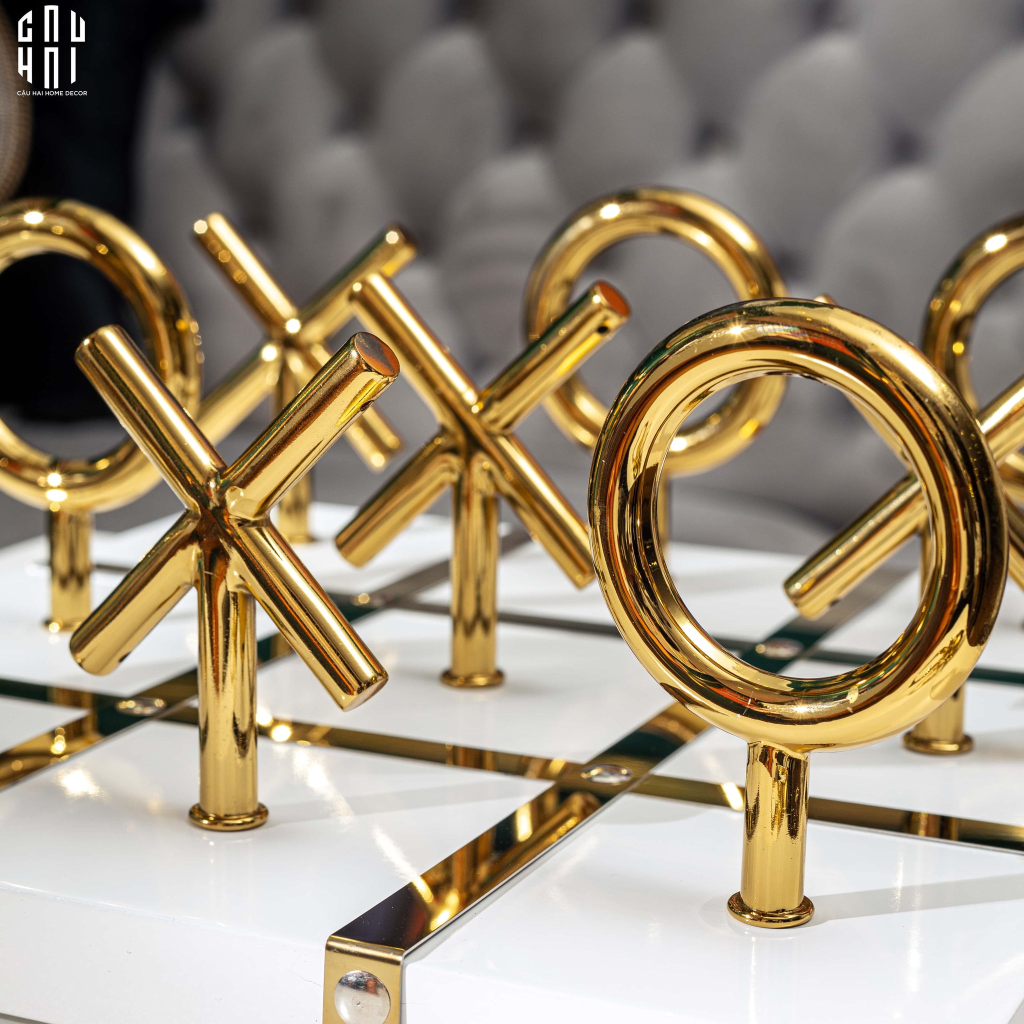 HOME COUTURE - BOARD GAME - STANDING LUXURY TIC TAC TOE FW25-CẬU HAI HOME DECOR