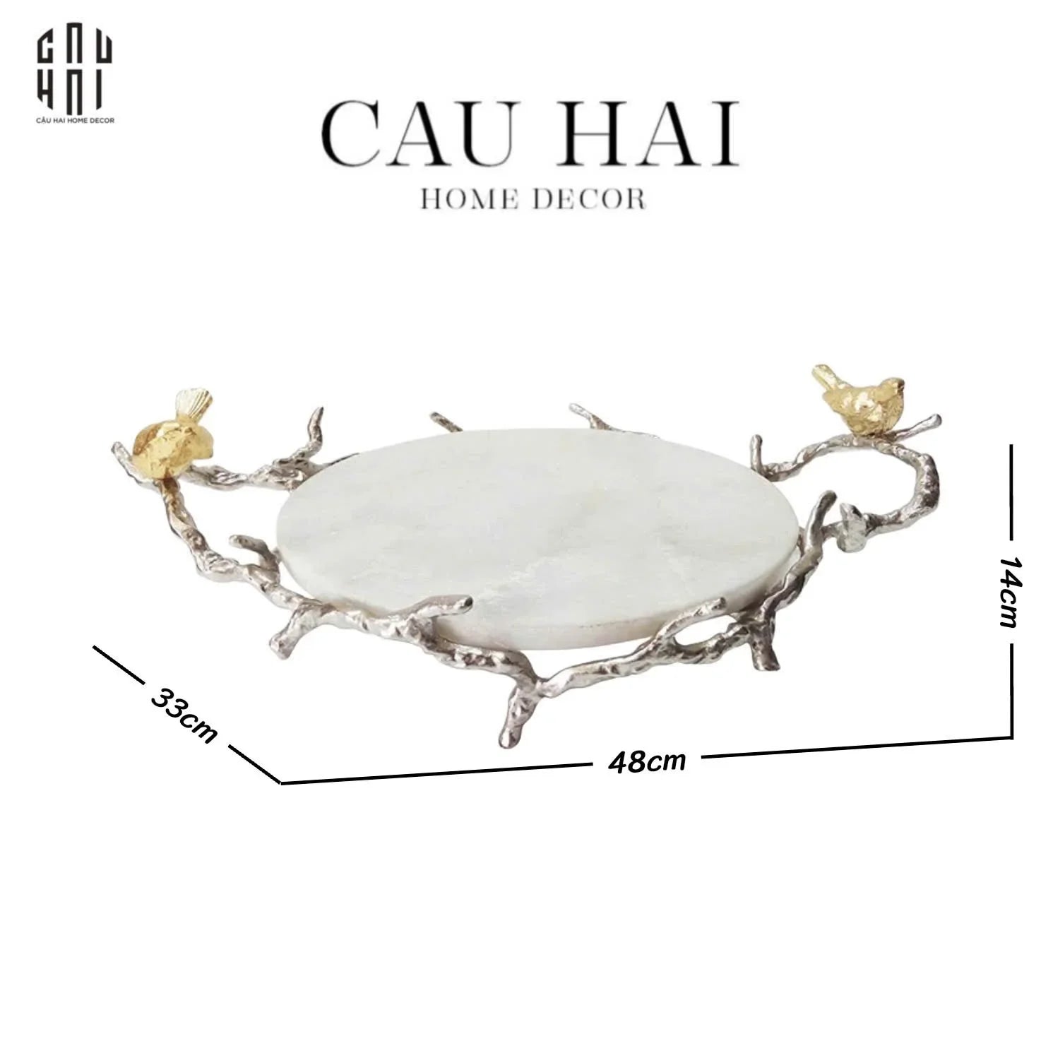 HOME COUTURE - IMPERIAL MARBLE ROMAN TRAY SS25-CẬU HAI HOME DECOR