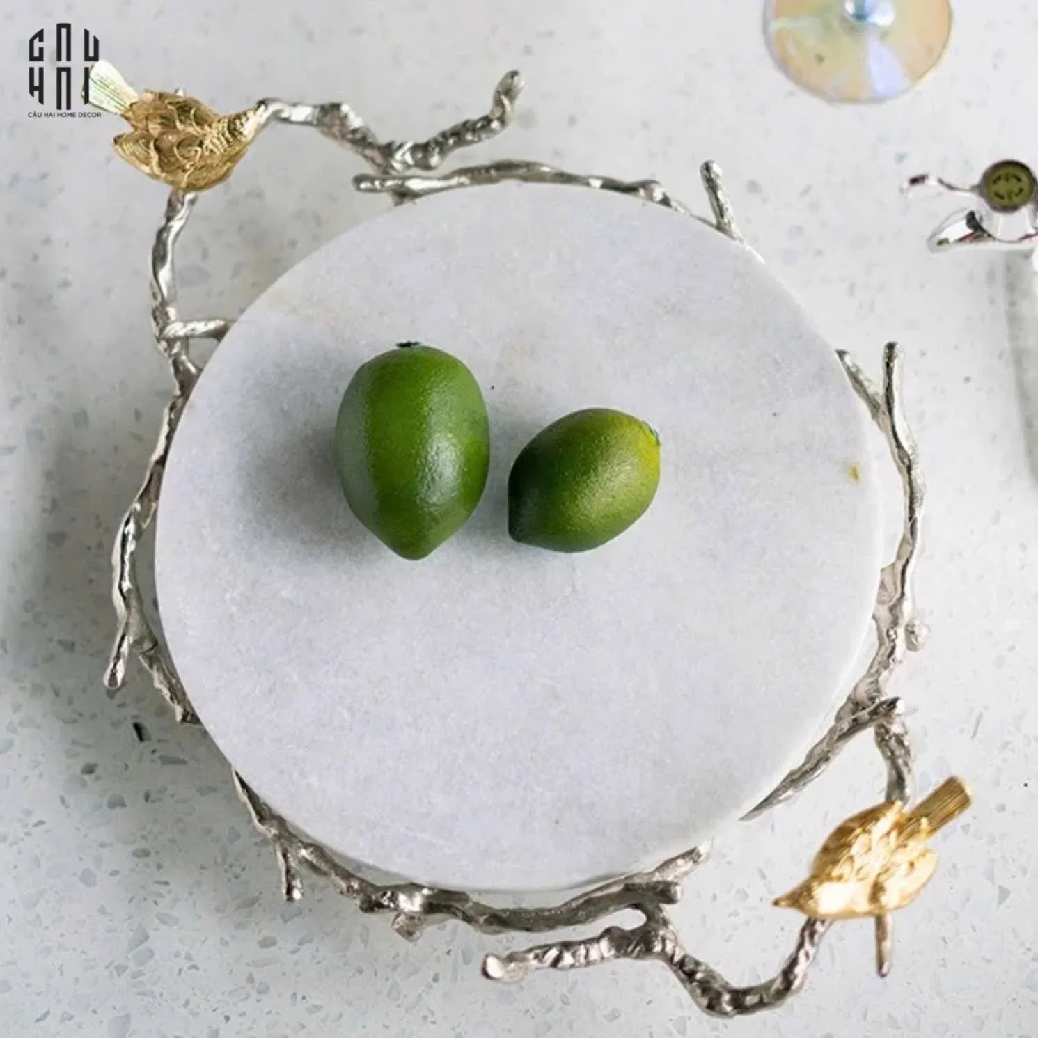 HOME COUTURE - IMPERIAL MARBLE ROMAN TRAY SS25-CẬU HAI HOME DECOR