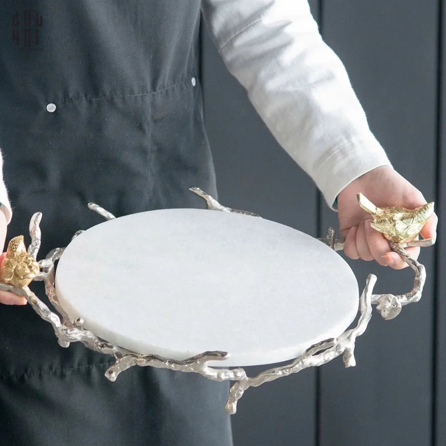 HOME COUTURE - IMPERIAL MARBLE ROMAN TRAY SS25-CẬU HAI HOME DECOR