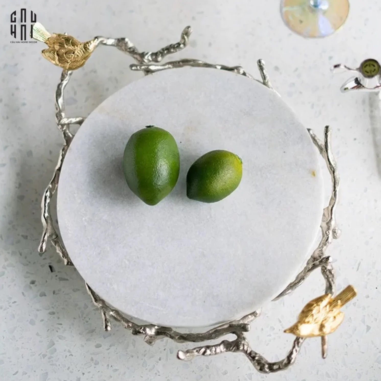 HOME COUTURE - IMPERIAL MARBLE ROMAN TRAY SS25-CẬU HAI HOME DECOR