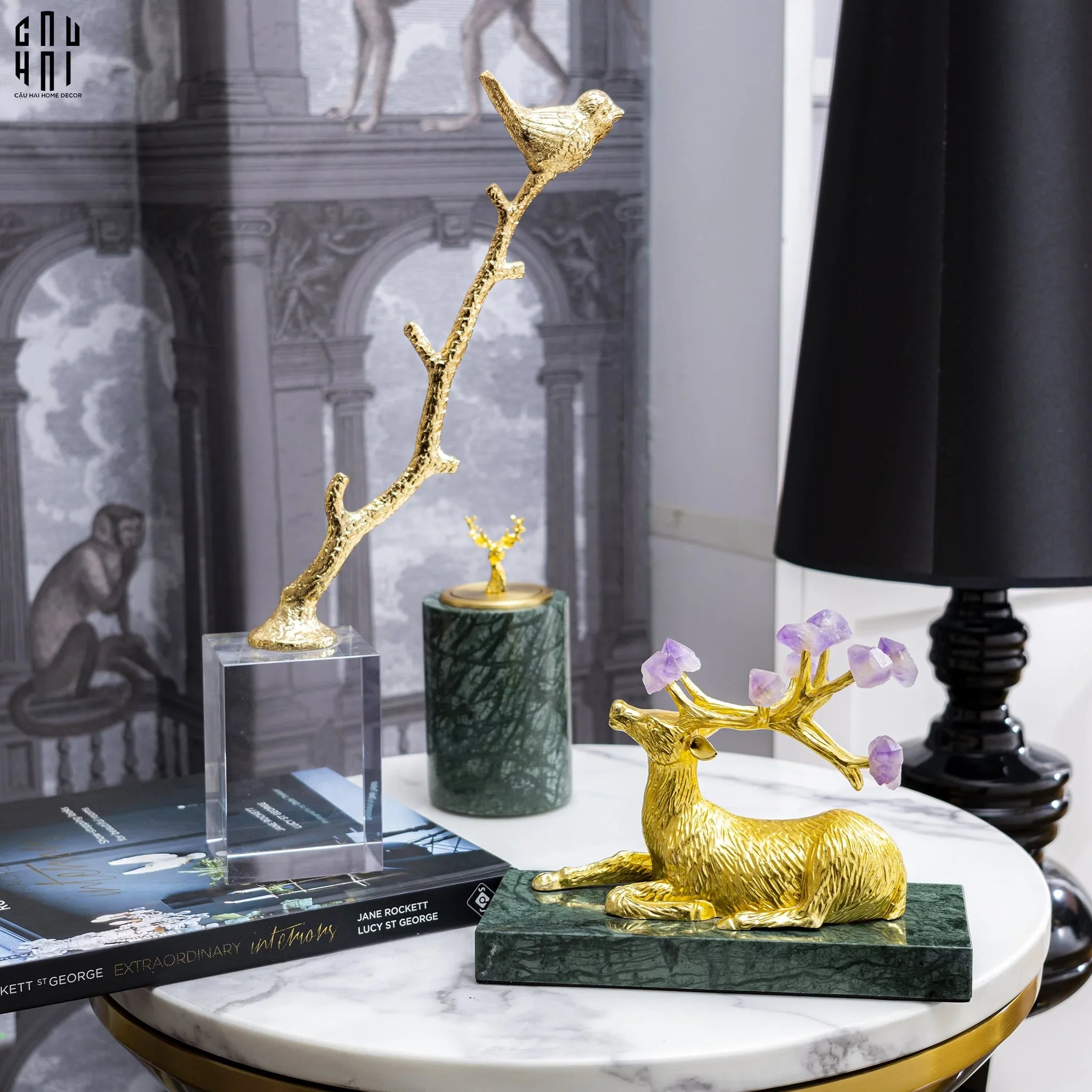 HOME COUTURE - BRASSON JEWELRY ORNAMENT - MYTHICAL ELK SS25-CẬU HAI HOME DECOR
