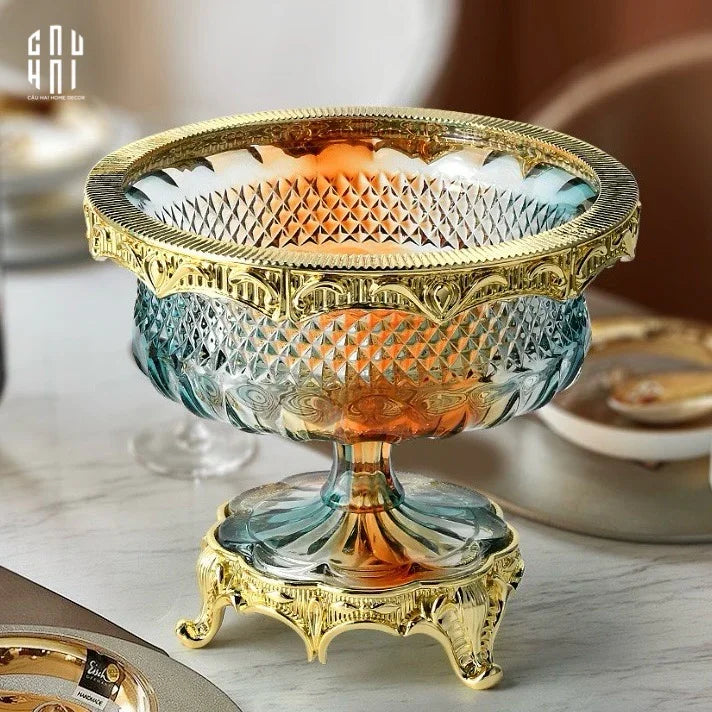 HOME COUTURE - BRASSON RAINBOW CRYSTAL BOWL "AURORA DE LUNAR" - SS25-CẬU HAI HOME DECOR