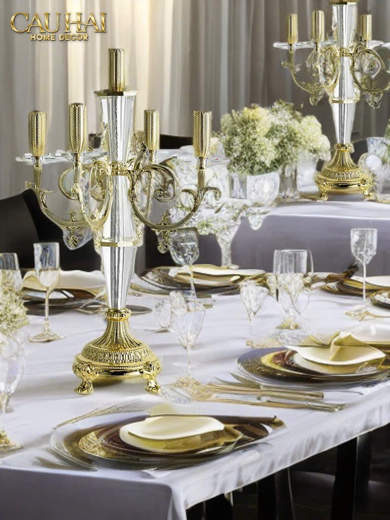 HOME COUTURE - ĐẾ NẾN CRYSTAL VERSAILLES MONROE-CẬU HAI HOME DECOR