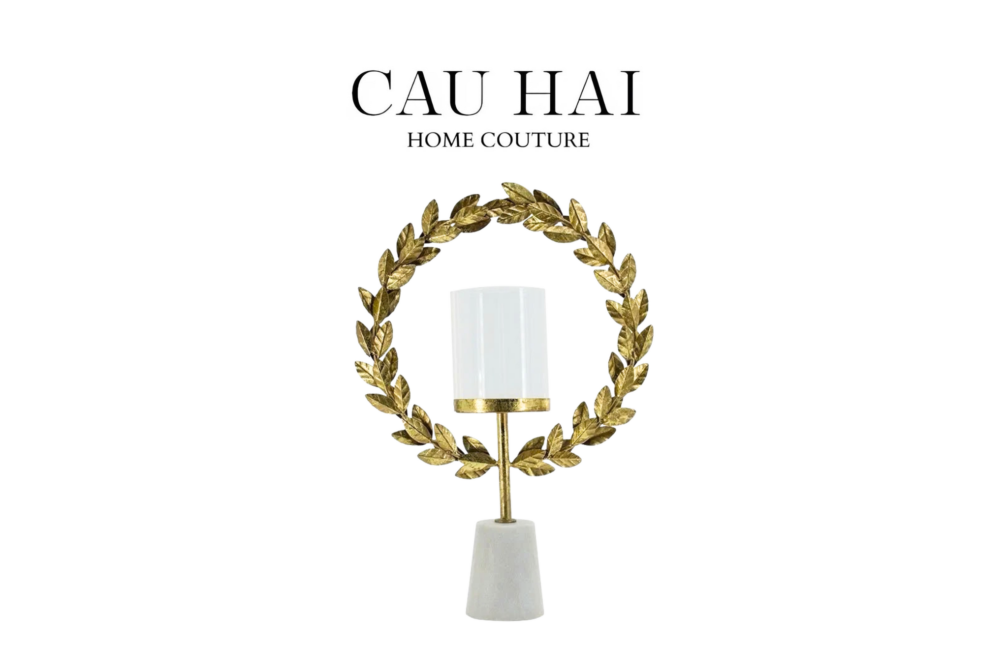 HOME COUTURE - ĐẾ NẾN LAUREL CANDLE HOLDER H45-CẬU HAI HOME DECOR