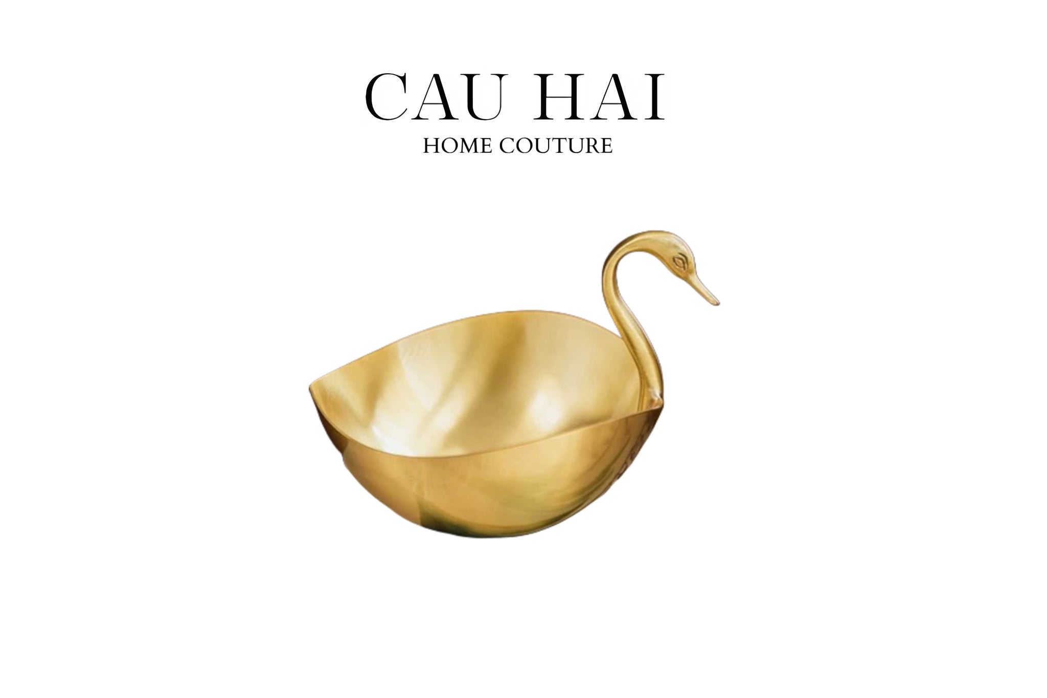 Home Couture - Đĩa Đồng Swan D'Or Brass Bowl - CẬU HAI HOME DECOR