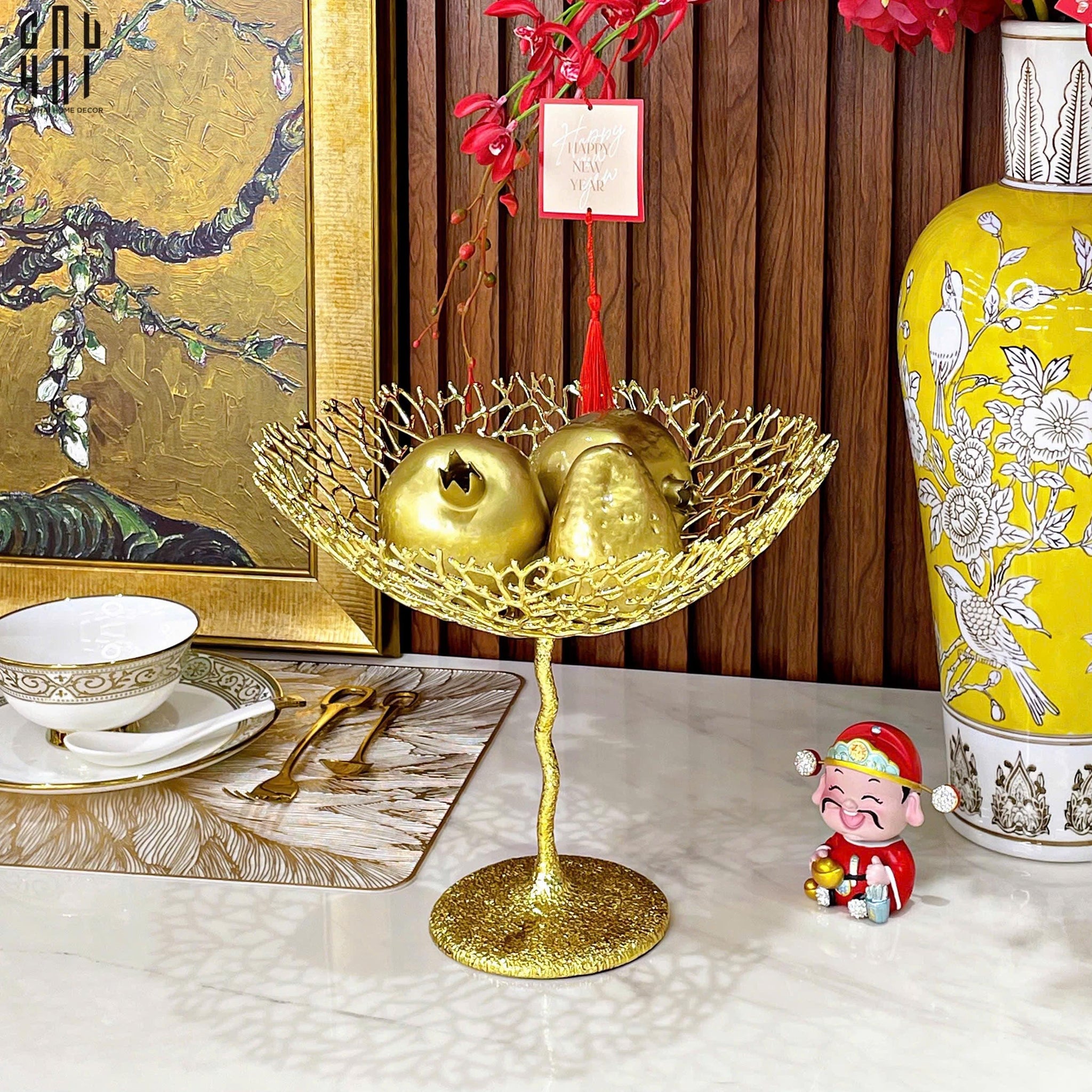 HOME COUTURE - ĐĨA PLATINUM CORAL MAISON SS25-CẬU HAI HOME DECOR