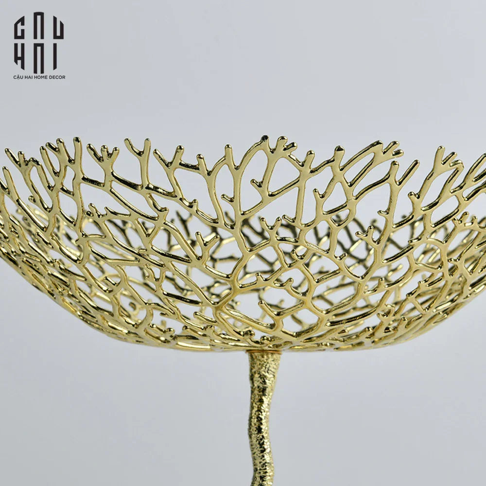 HOME COUTURE - ĐĨA PLATINUM CORAL MAISON SS25-CẬU HAI HOME DECOR