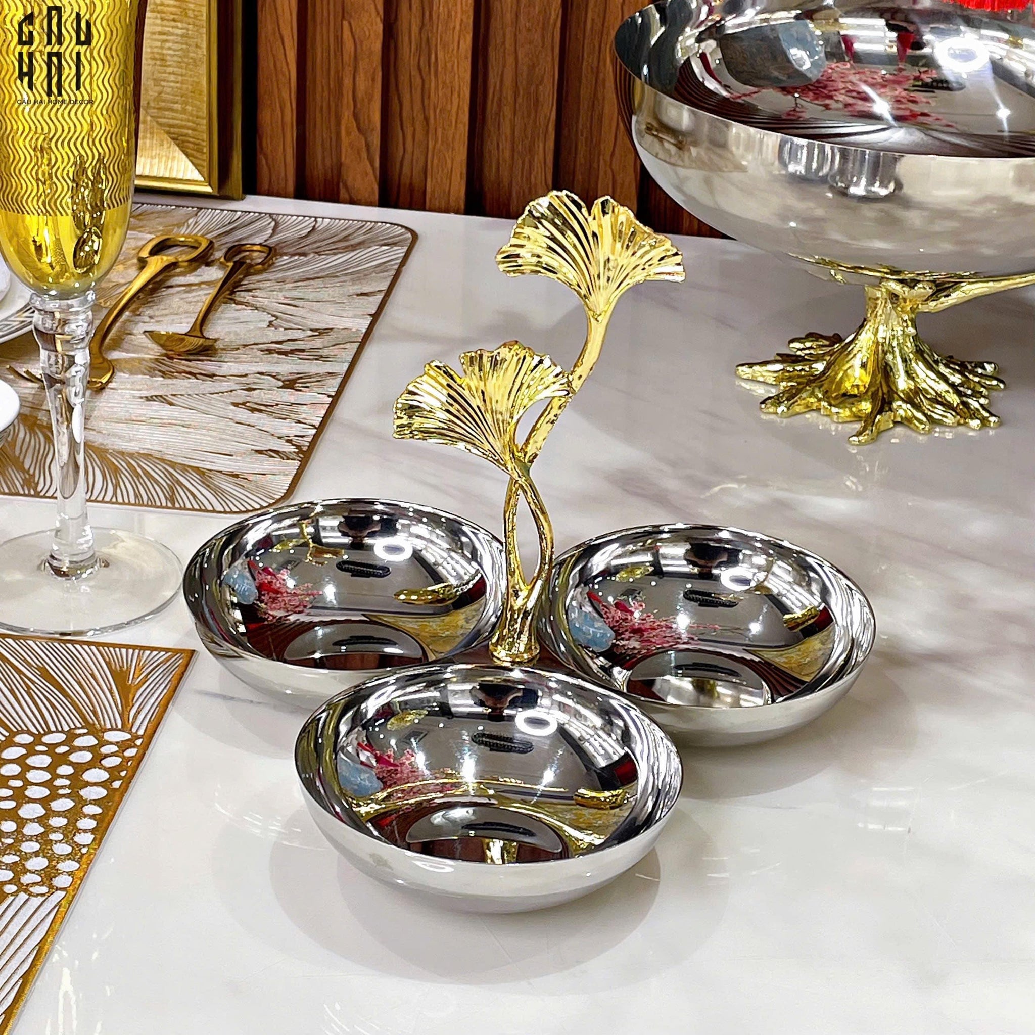 ELYSIAN - ĐĨA PLATINUM DOU GINKGO VERIDIAN-CẬU HAI HOME DECOR