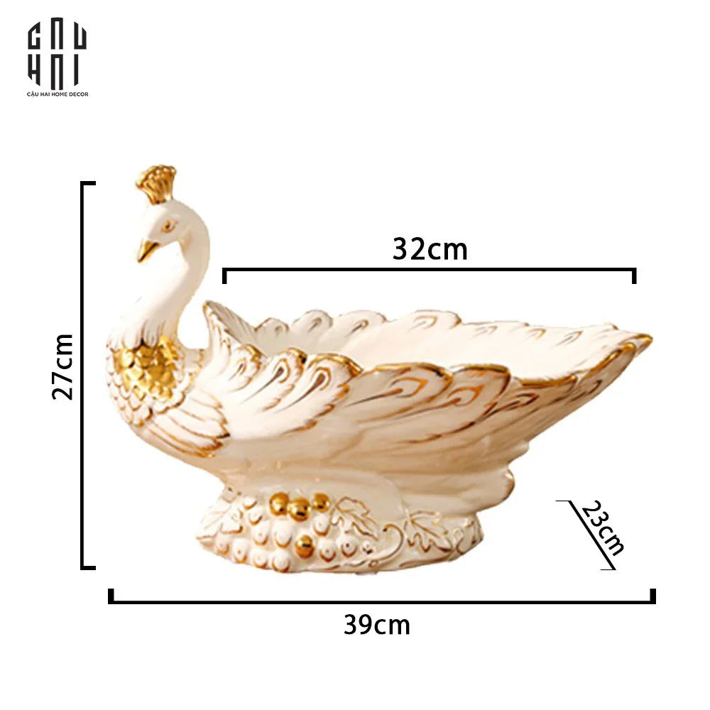 HOME COUTURE - ĐĨA TRÁI CÂY KHỔNG TƯỚC - LUXURY PORCELAIN DISK-CẬU HAI HOME DECOR