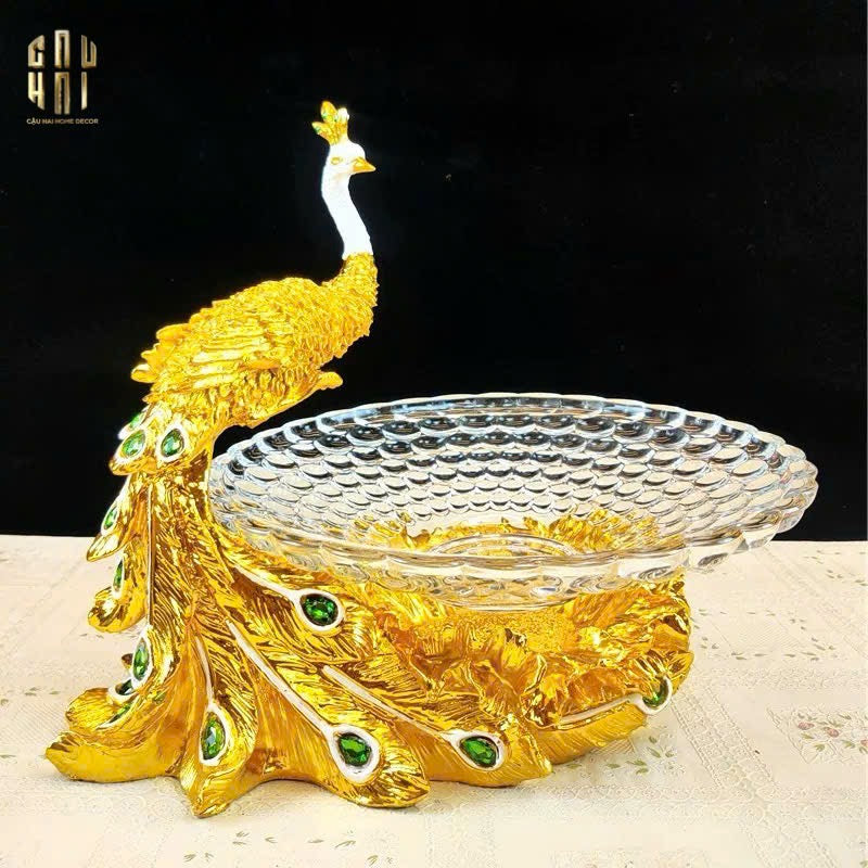 HOME COUTURE - ĐĨA TRÁI CÂY KHỔNG TƯỚC MINH CHÂU SS25-CẬU HAI HOME DECOR