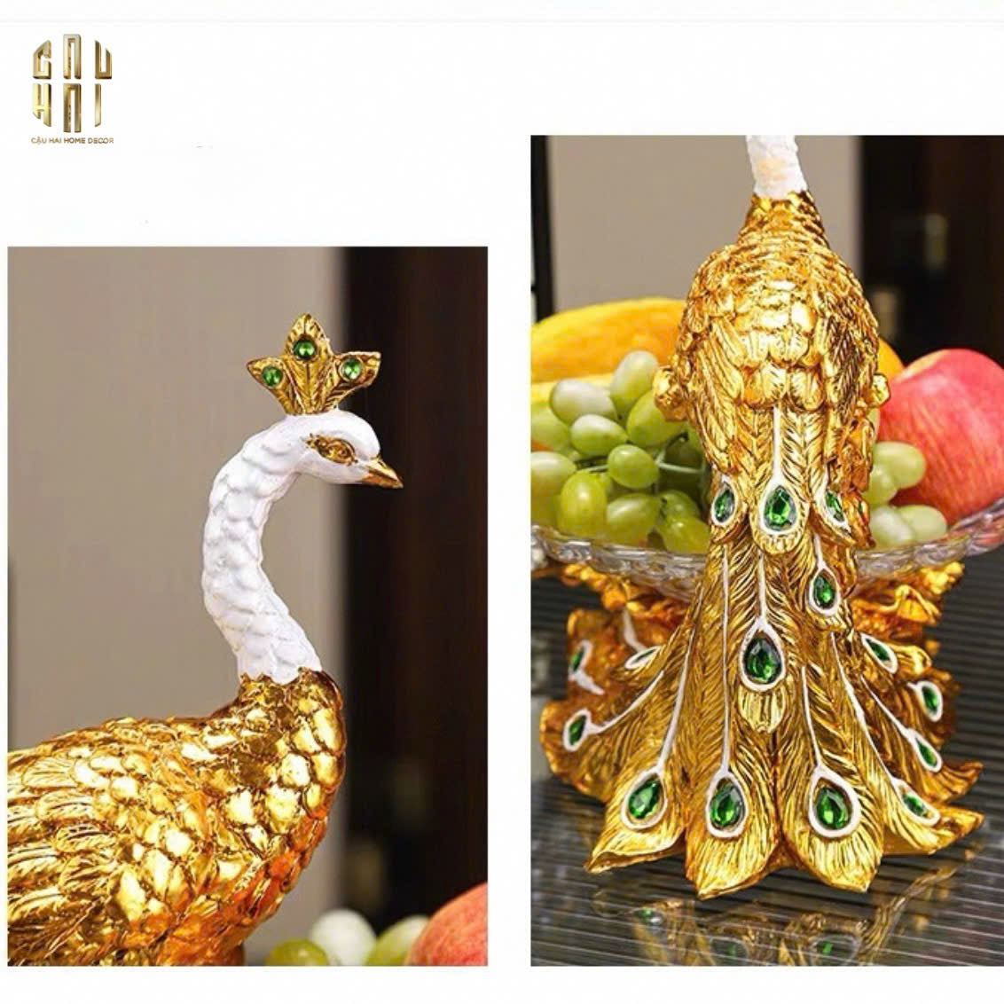 HOME COUTURE - ĐĨA TRÁI CÂY KHỔNG TƯỚC MINH CHÂU SS25-CẬU HAI HOME DECOR