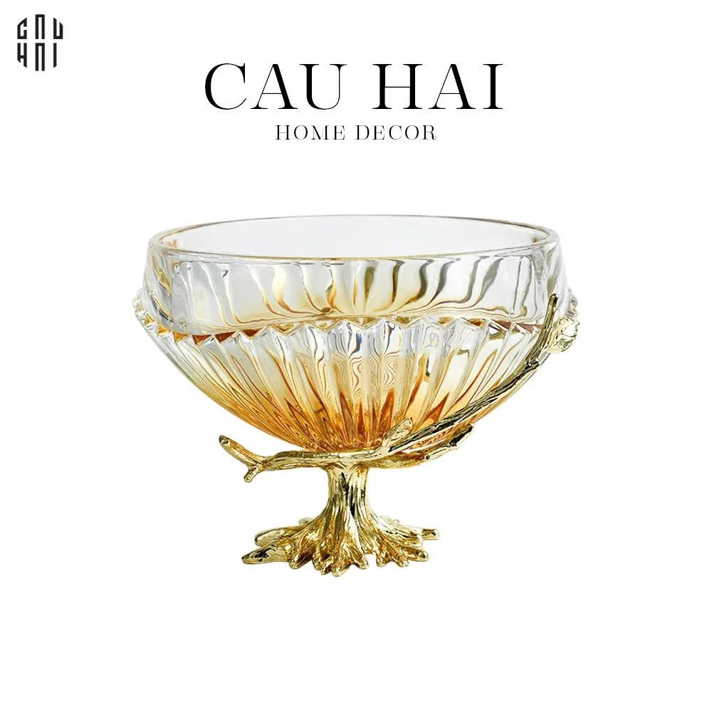 Home Couture - Đĩa Trái Cây Pha Lê Crystal Twilight _ Ss25 - CẬU HAI HOME DECOR