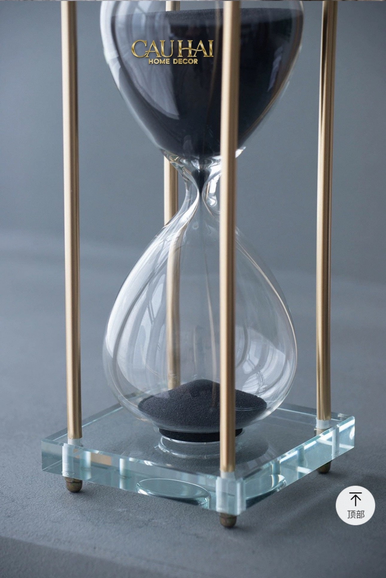 Home Couture - Đồng Hồ Cát Crystal Lumière Acry Charcoal 30Mins D25 - CẬU HAI HOME DECOR