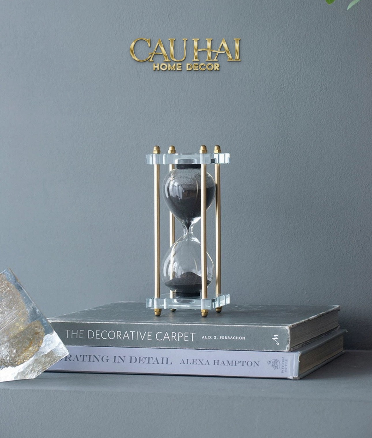 Home Couture - Đồng Hồ Cát Crystal Lumière Acry Charcoal 30Mins D25 - CẬU HAI HOME DECOR