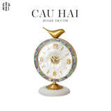HOME COUTURE - ĐỒNG HỒ CỔ ĐIỂN - SAPPHIRE BLOOM LUXURY CLOCK-CẬU HAI HOME DECOR