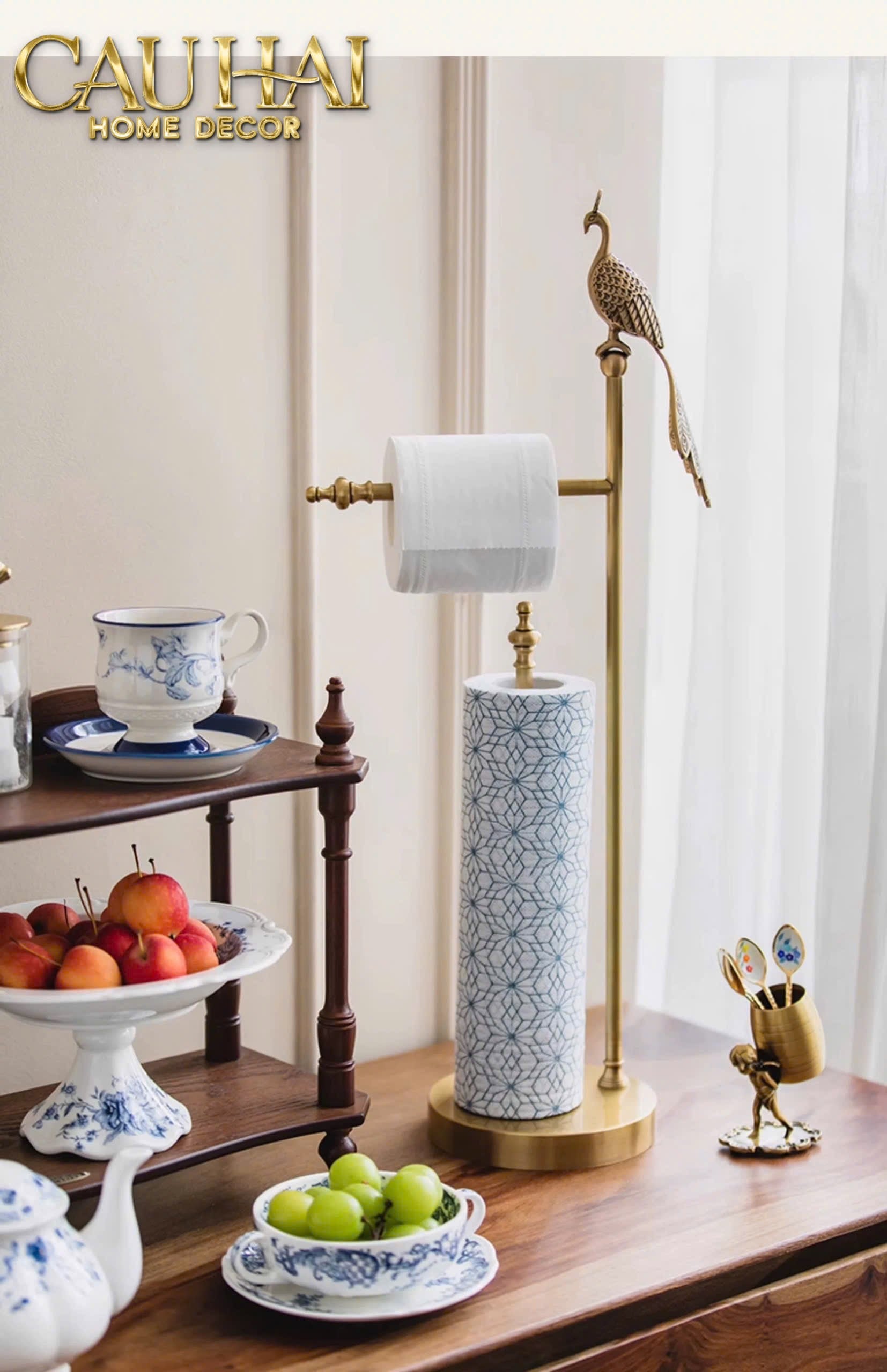 HOME COUTURE - GIÁ TREO BATHROOM GOLDEN PEAFOWL ELITE FW25-CẬU HAI HOME DECOR